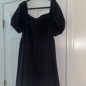 3 XL Black Puff Sleeve Dress